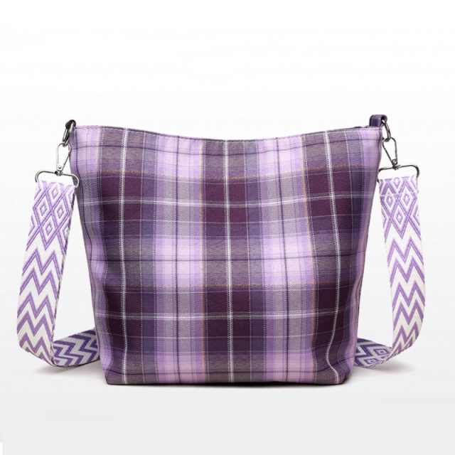 Art Plaid Fresh Style Shoulder Bag