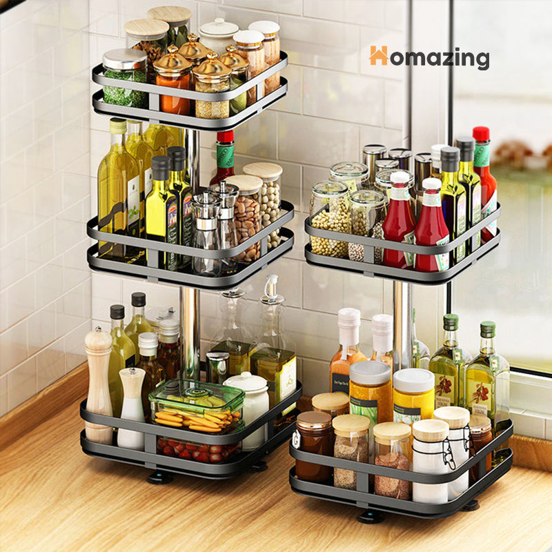 360° Rotatable Metal Storage Organizer Square