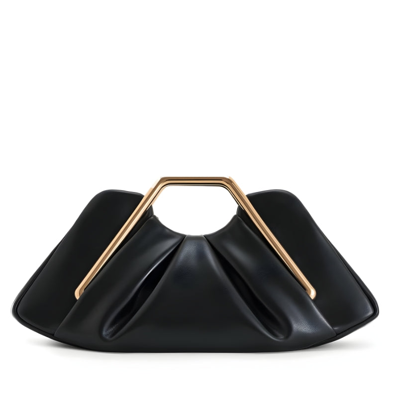 Women’s Pleated Ring Handle Cloud Handbag