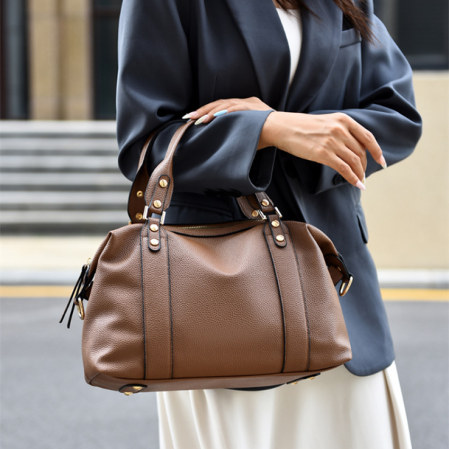 Classic Retro Boston Handbag For Women