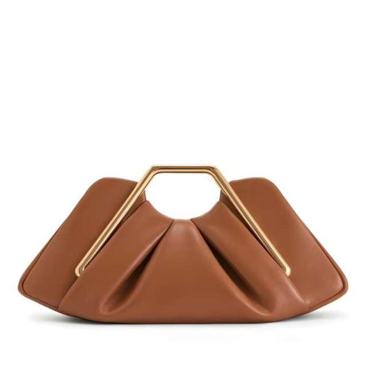 Women’s Pleated Ring Handle Cloud Handbag