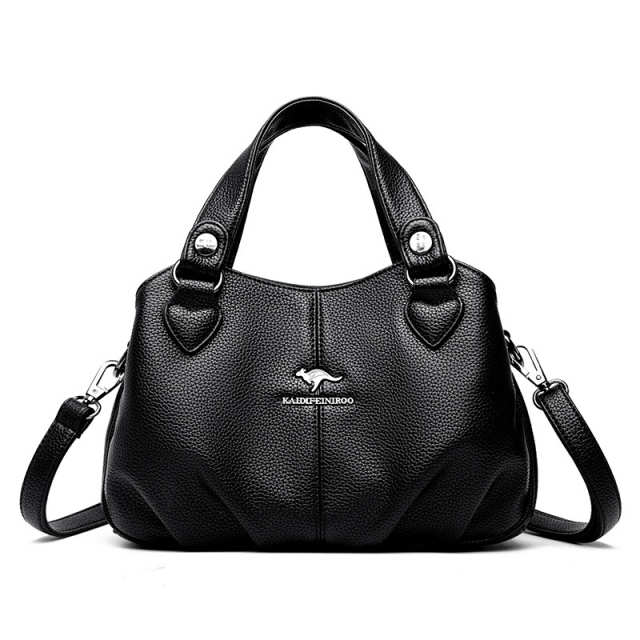 Women's Pebbled Faux Leather Structured Handbag