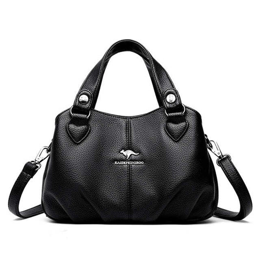 Women's Pebbled Faux Leather Structured Handbag