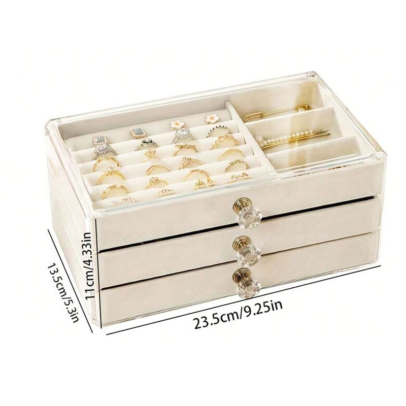 Acrylic 3 Drawer Jewelry Organizer