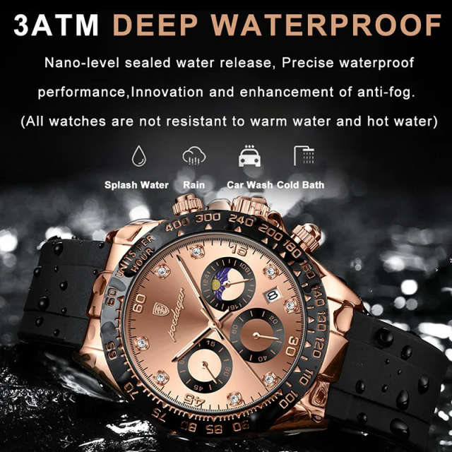 Multifunctional Sports Silicone Strap Watch