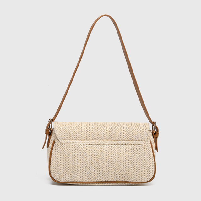 Woven Straw Shoulder Bag For Women