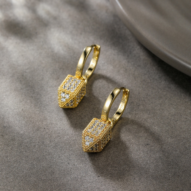 Simple Zircon Ear Buckle Earrings
