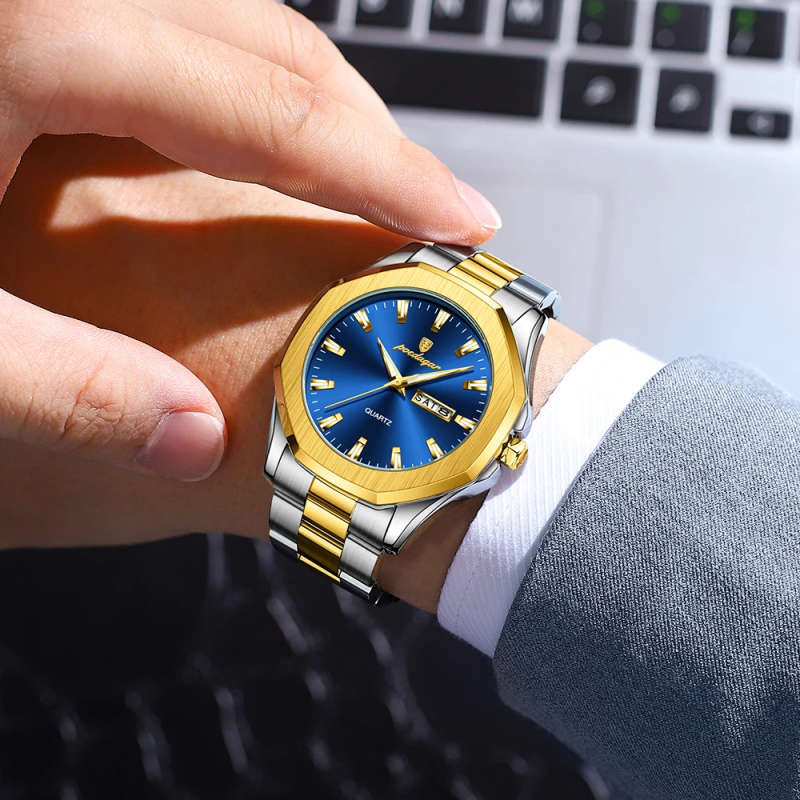 Classic Steel Band Quartz Watch For Men