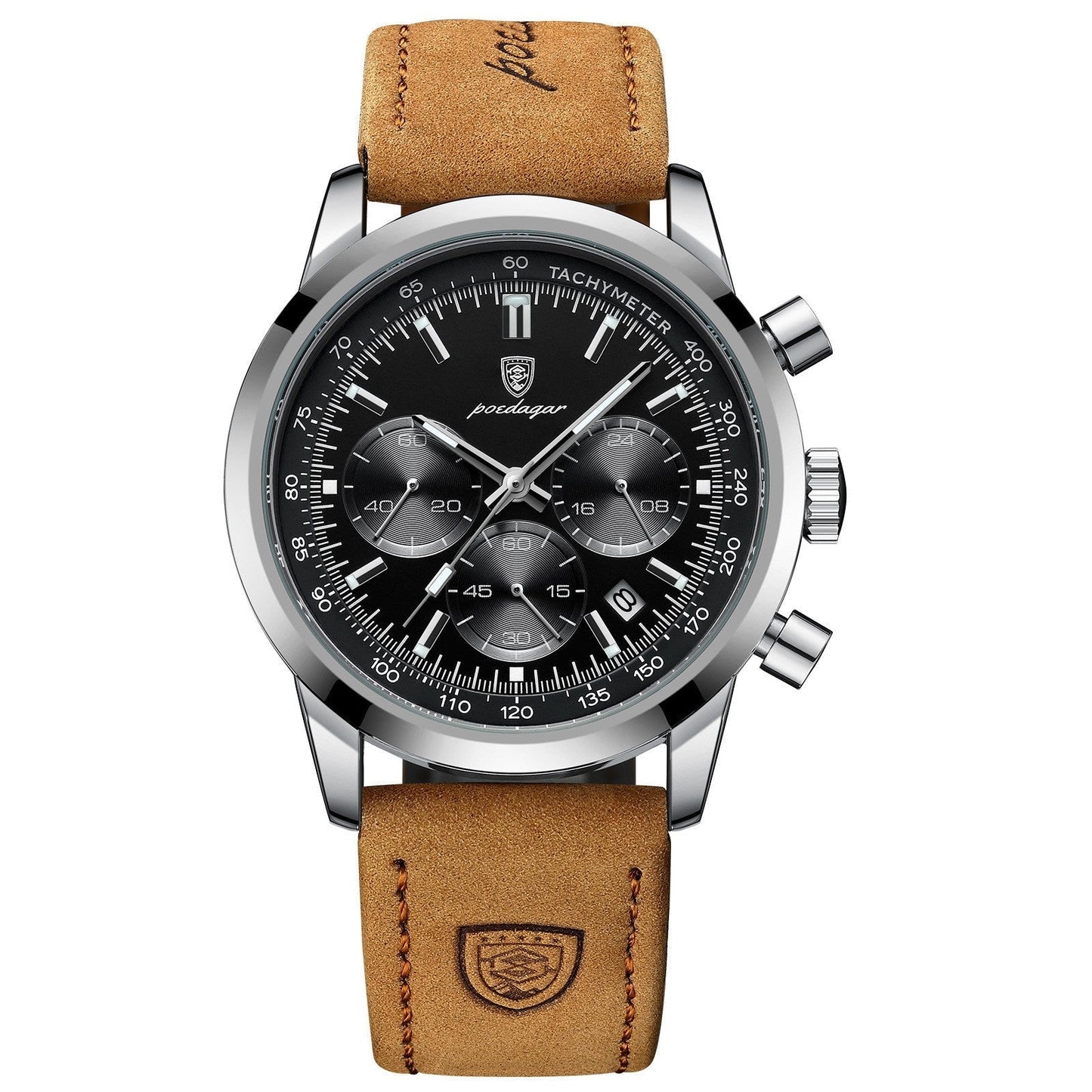 Classic Leather Strap Multifunction Men's Quartz Watch