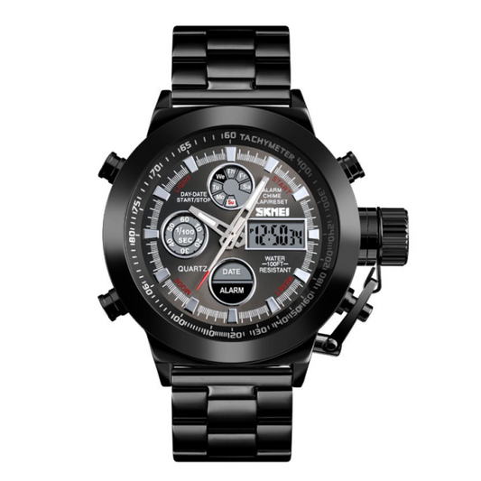 Men's Steel Strap Waterproof Sports Watch