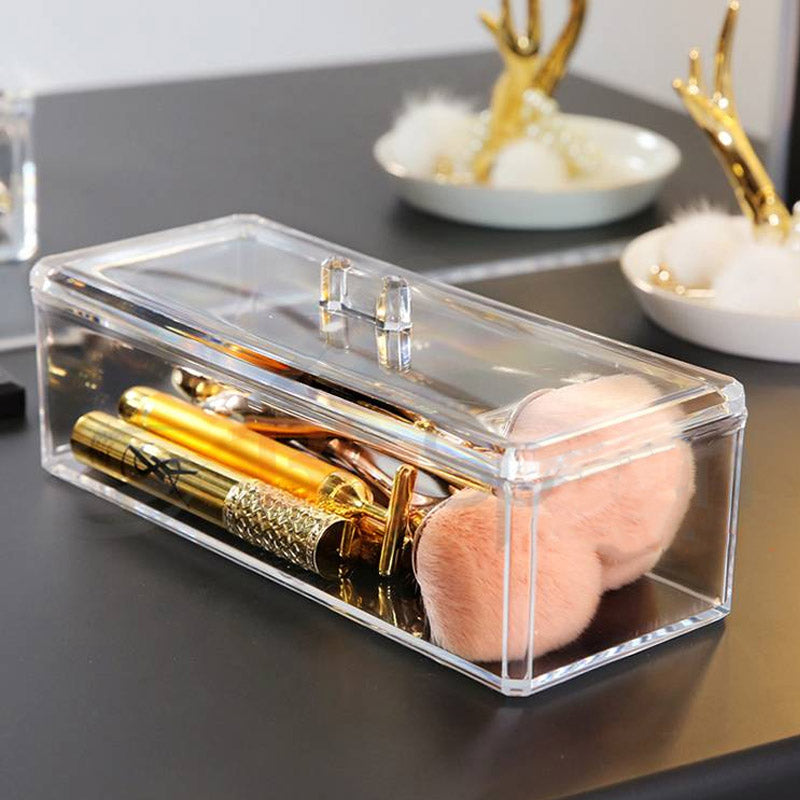 Acrylic Makeup Cosmetic Container With Lid