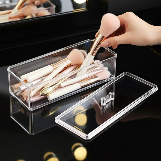 Acrylic Makeup Cosmetic Container With Lid