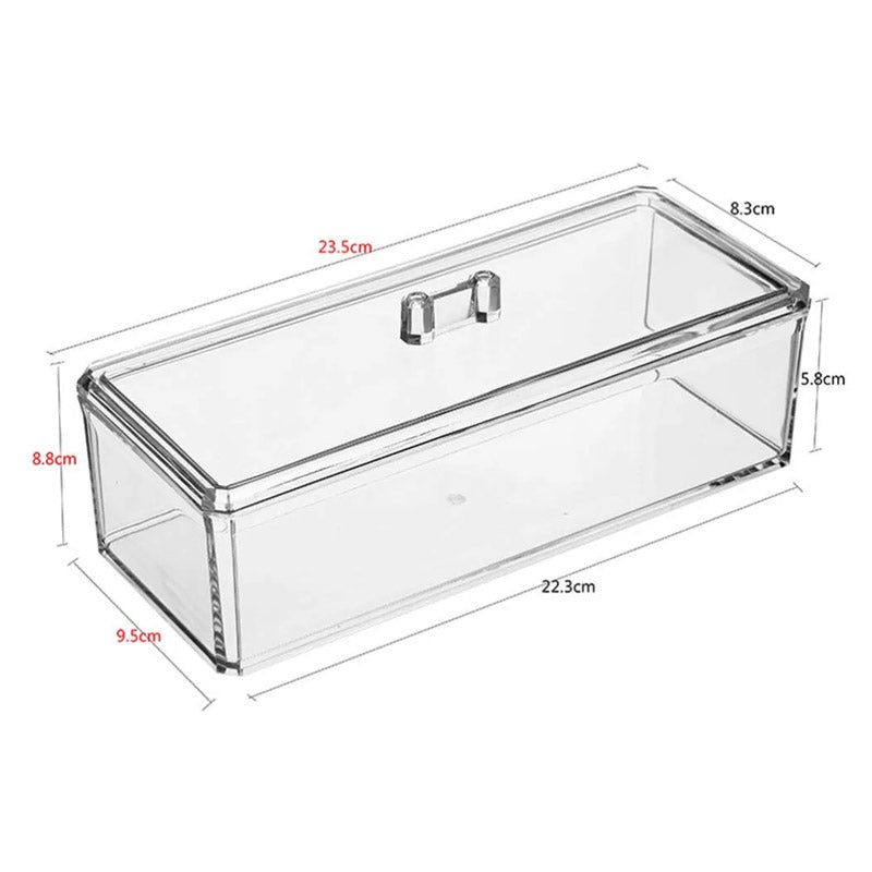 Acrylic Makeup Cosmetic Container With Lid