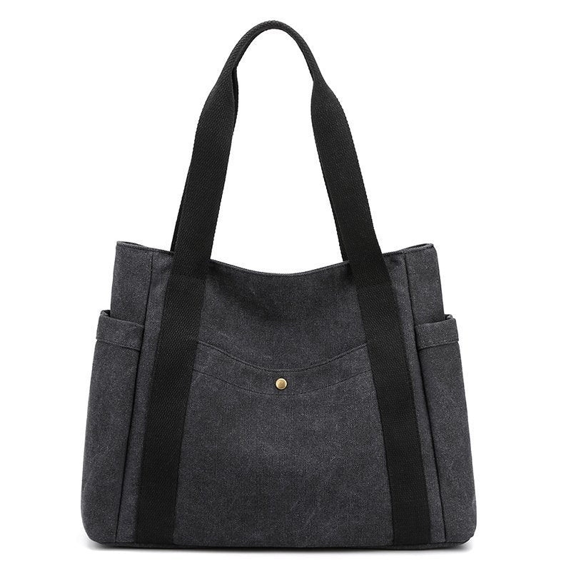 Canvas Multi Pocket Large Tote Bag