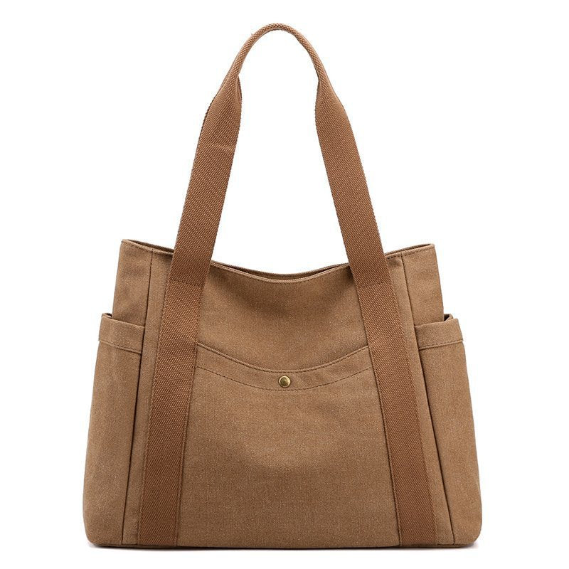 Canvas Multi Pocket Large Tote Bag