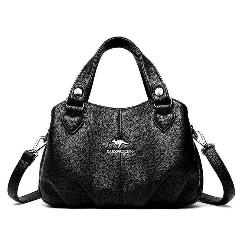 Women's Pebbled Faux Leather Structured Handbag