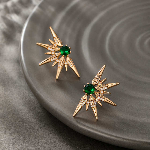 High-End Radial Design Light Luxury Earrings