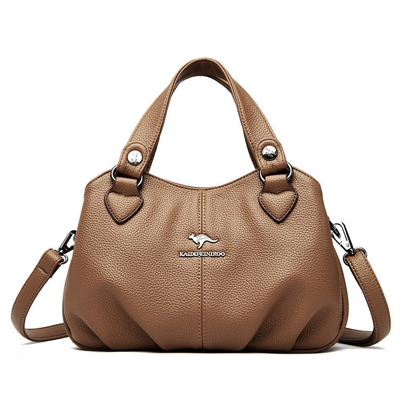 Women's Pebbled Faux Leather Structured Handbag