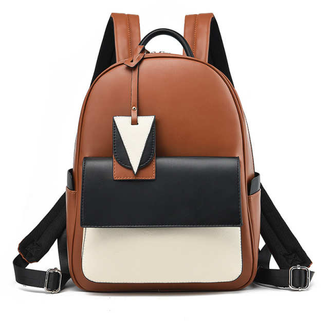 Color Block Casual  Large Capacity Women's Travel Backpack