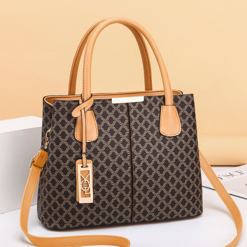 1Trendy Simple Retro Printed Handbag