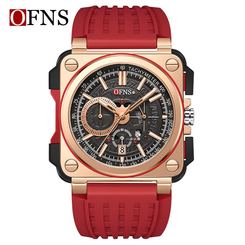 Square Dial Chrono Edge Men's Quartz Watch