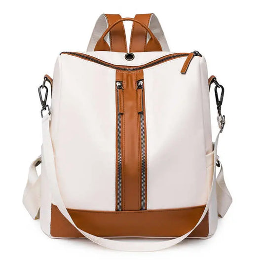 Casual PU Leather Retro Lightweight Travel Backpack