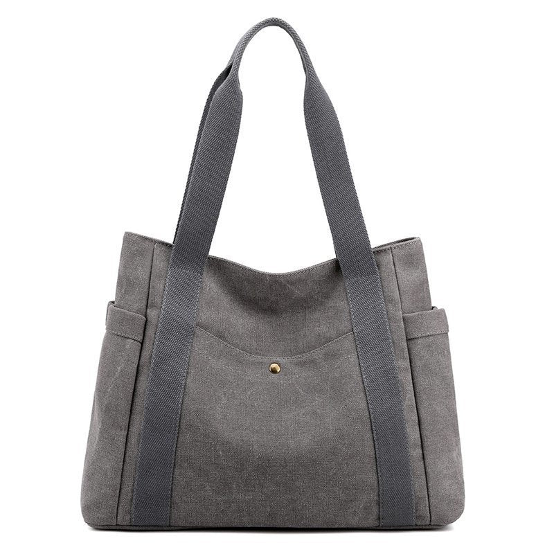 Canvas Multi Pocket Large Tote Bag