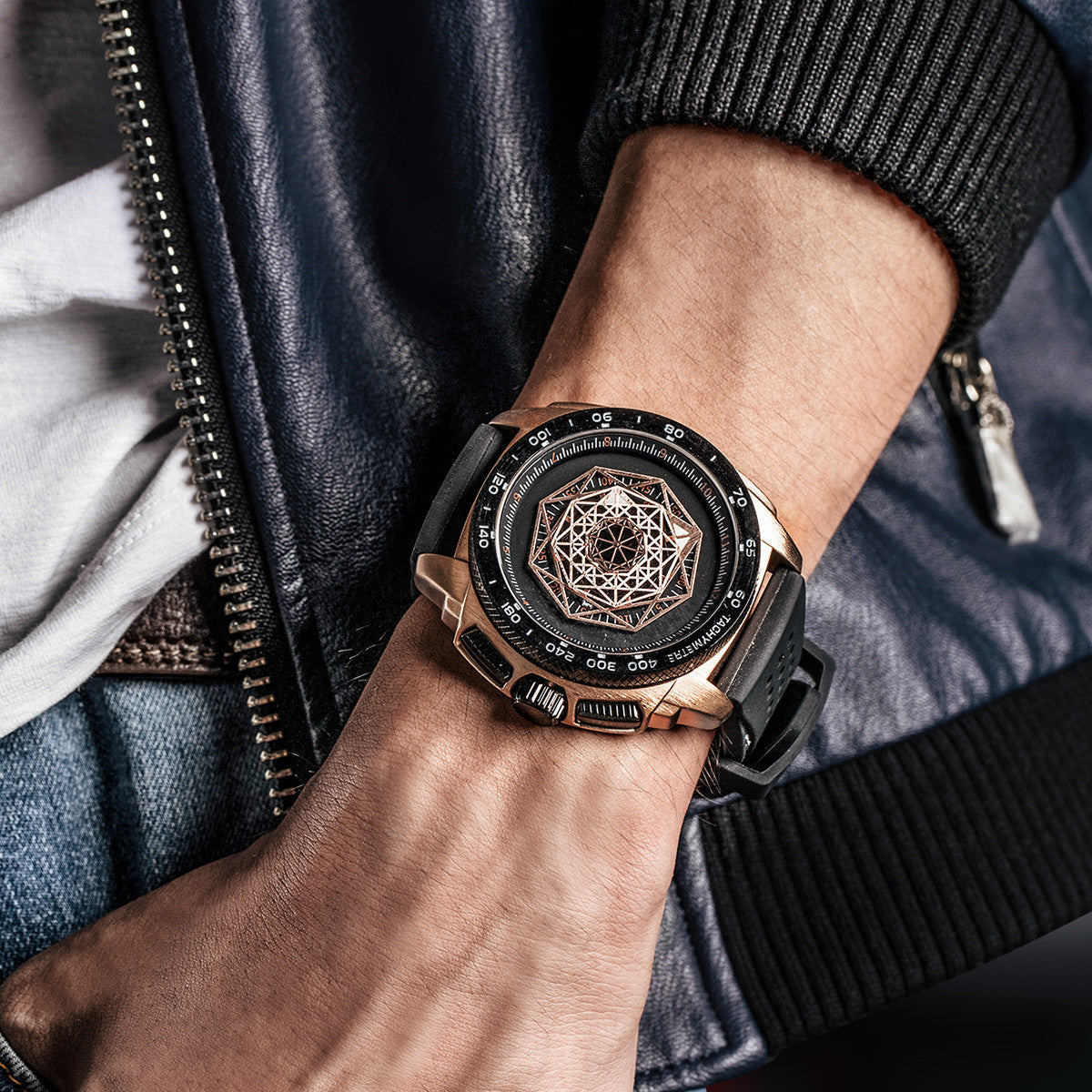 Sport Master Men's Luminous Silicone Watch