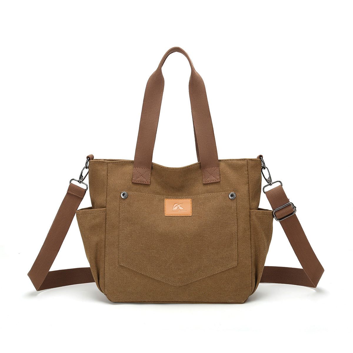 Canvas Multi Pocket Large Capacity Shoulder Bag