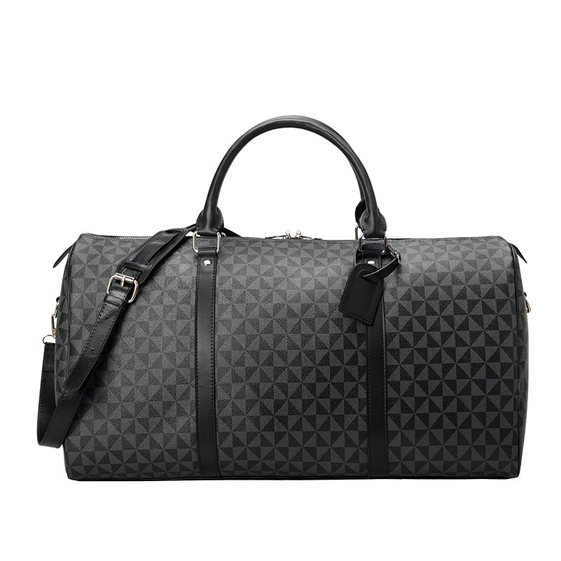 Women's PU Leather Printed Boston Travel Bag