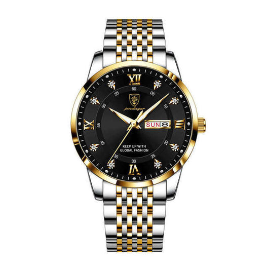 Luminous Quartz Waterproof Men's Watch With Calendar