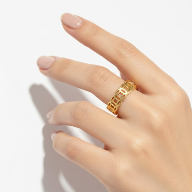 Copper Coin Adjustable Luxury Ring