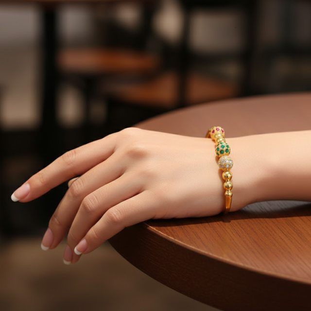 Colorful Gemstone Retro Bracelet