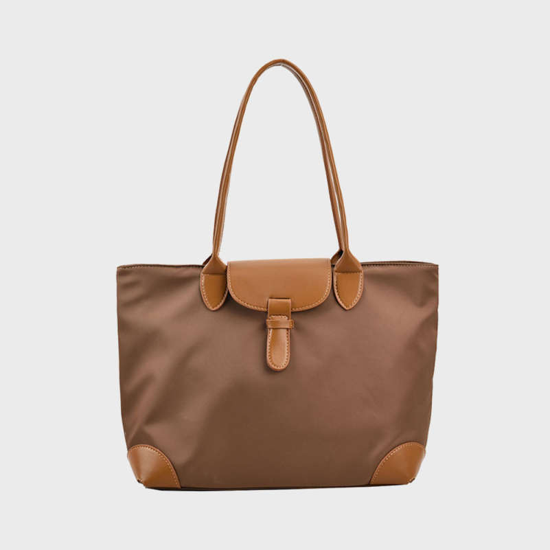 Contrast Color  Oxford Cloth Commuter Canvas Tote