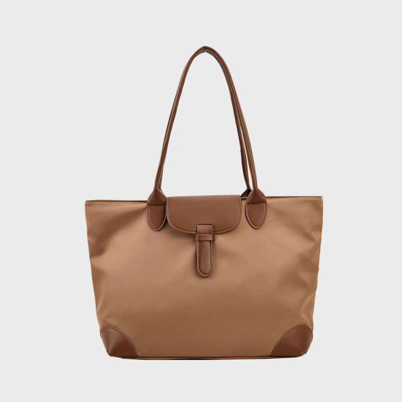Contrast Color  Oxford Cloth Commuter Canvas Tote