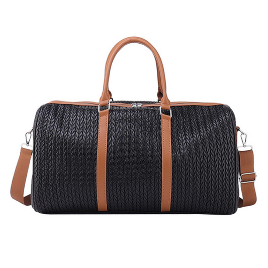 Waterproof PU Leather Men's Travel Duffle Bag