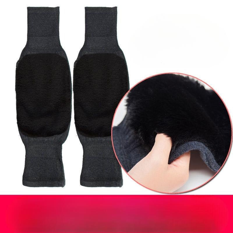 Winter Knee Warmer 1 Pair (2 Pcs) Unisex Wool Elastic Thermal Knee 1 Pair (2 Pcs)