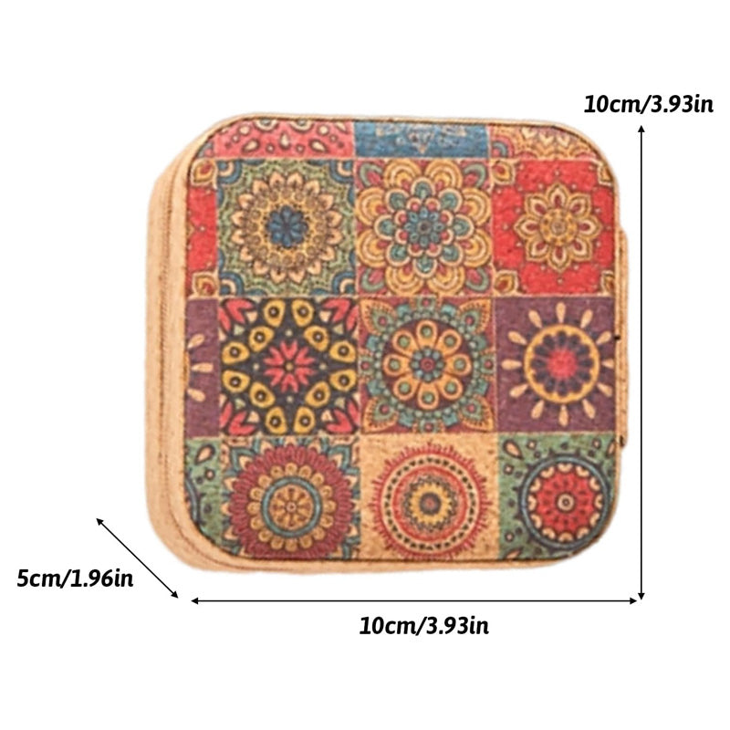 Premium Mini Jewelry Organizer Box Vintage Floral Design