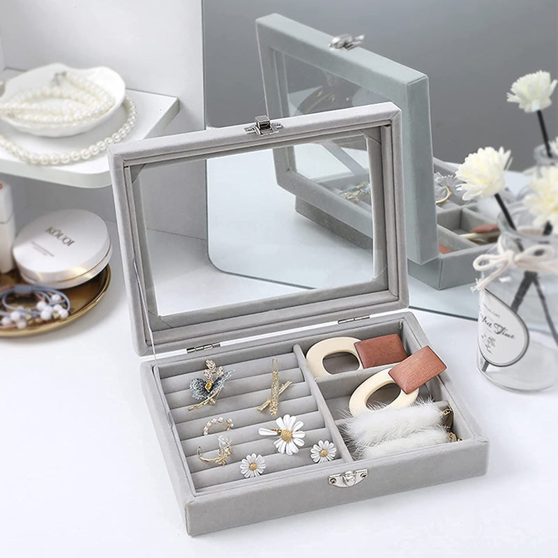 Portable Jewelry Organizer Box With Lock