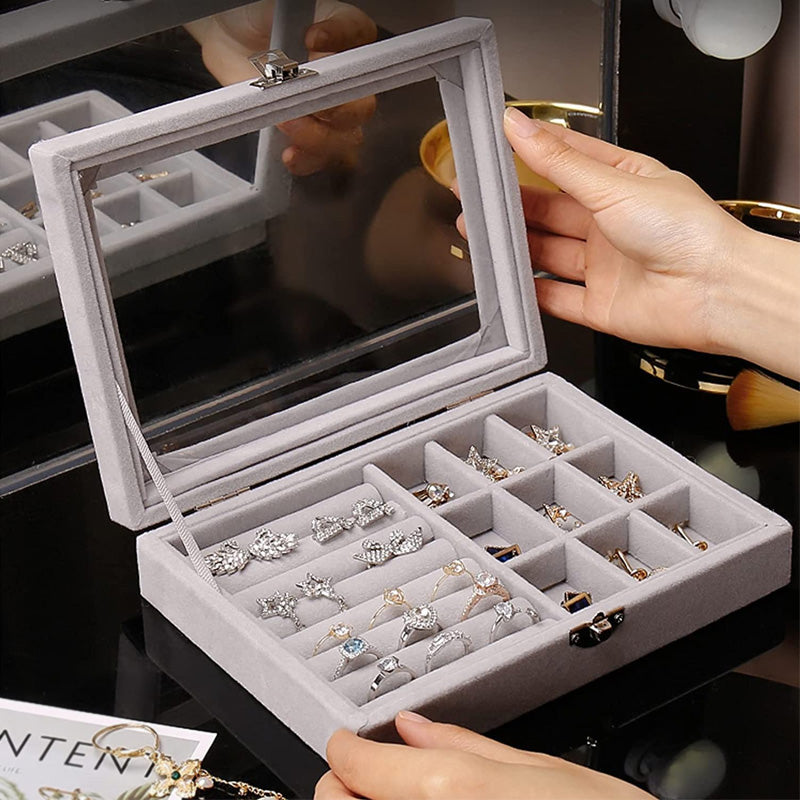 Portable Jewelry Organizer Box With Lock