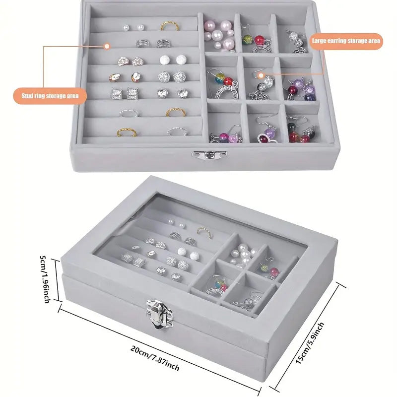 Portable Jewelry Organizer Box With Lock